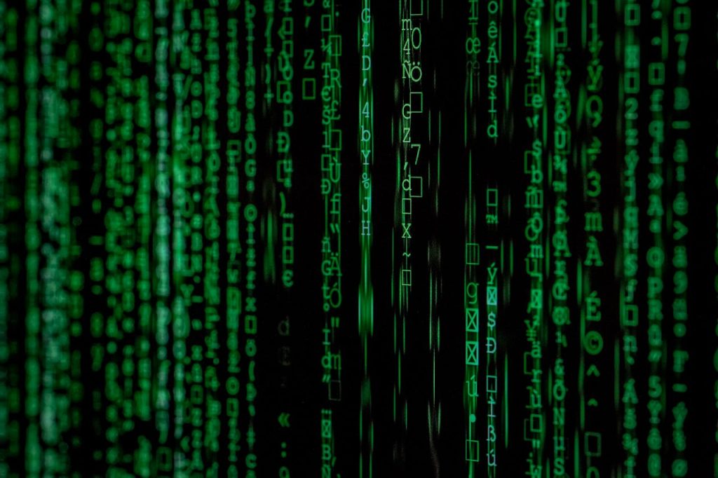 Mastering the First Impression: Your intriguing post title goes here Abstract green matrix code background with binary style.